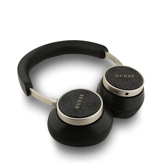 GUESS – Cascos Bluetooth Premium de Polipiel Negra